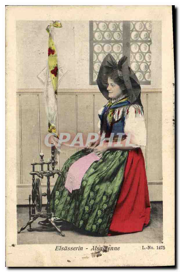 CPA Folklore Alsace Alsacienne 