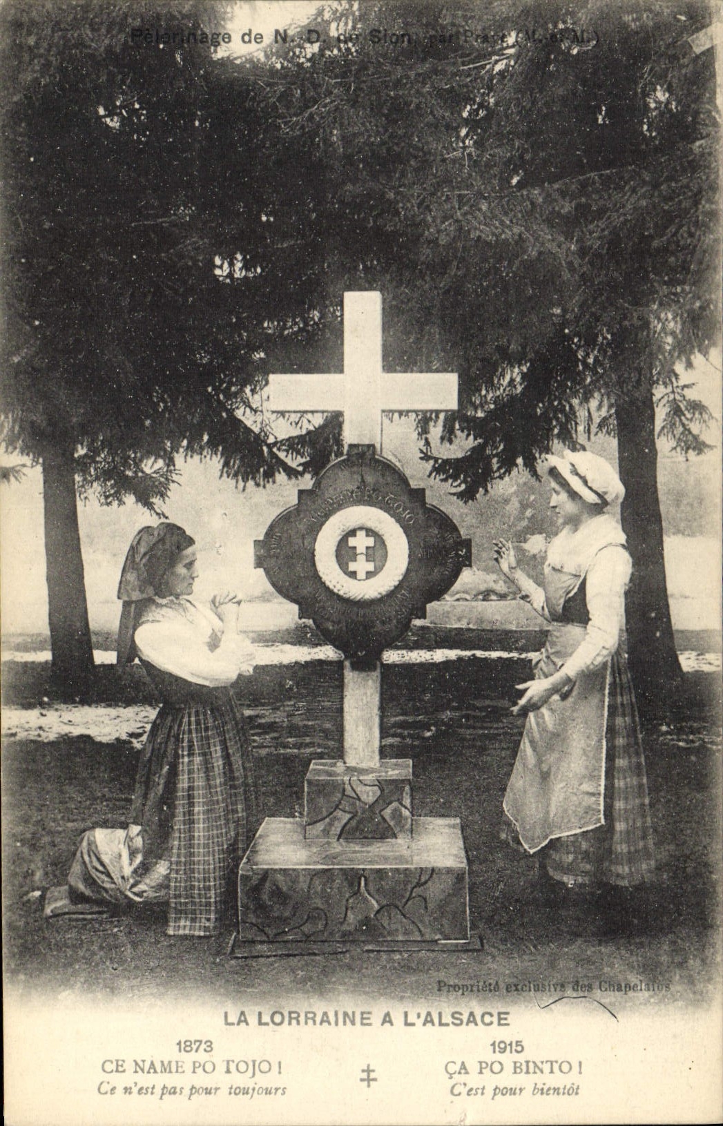 CPA Folklore Alsace La Lorraine a l'Alsace 