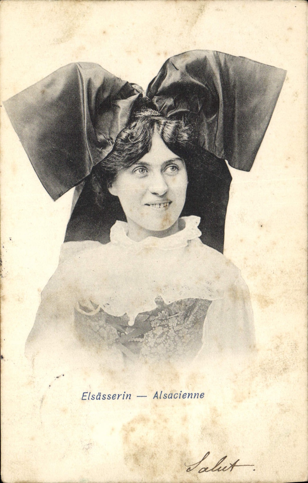 CPA Folklore Alsace Alsacienne 