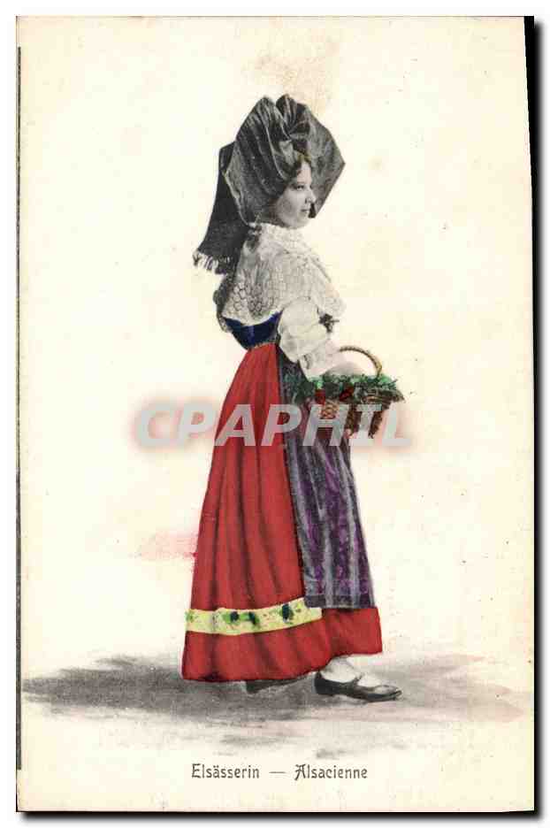 CPA Folklore Alsace Alsacienne 
