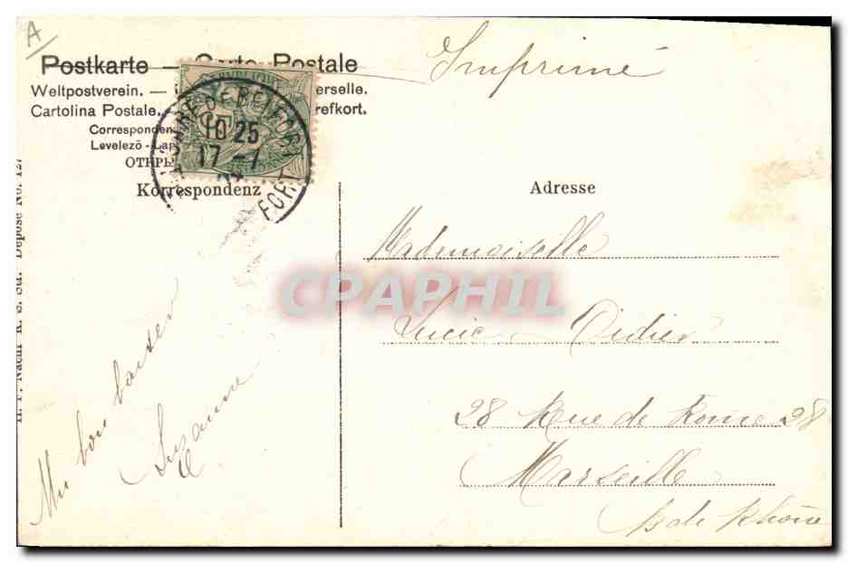 CPA Folklore Alsace Alsacienne  — Verso