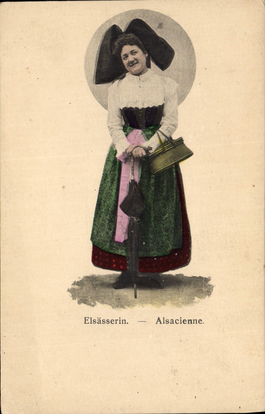 CPA Folklore Alsace Alsacienne 
