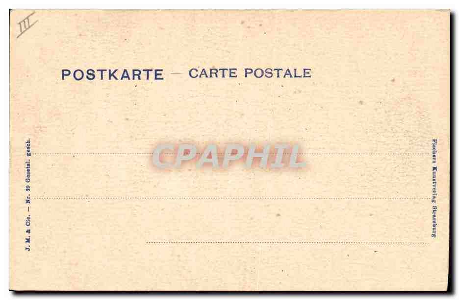 CPA Folklore Alsace Alsacienne  — Verso