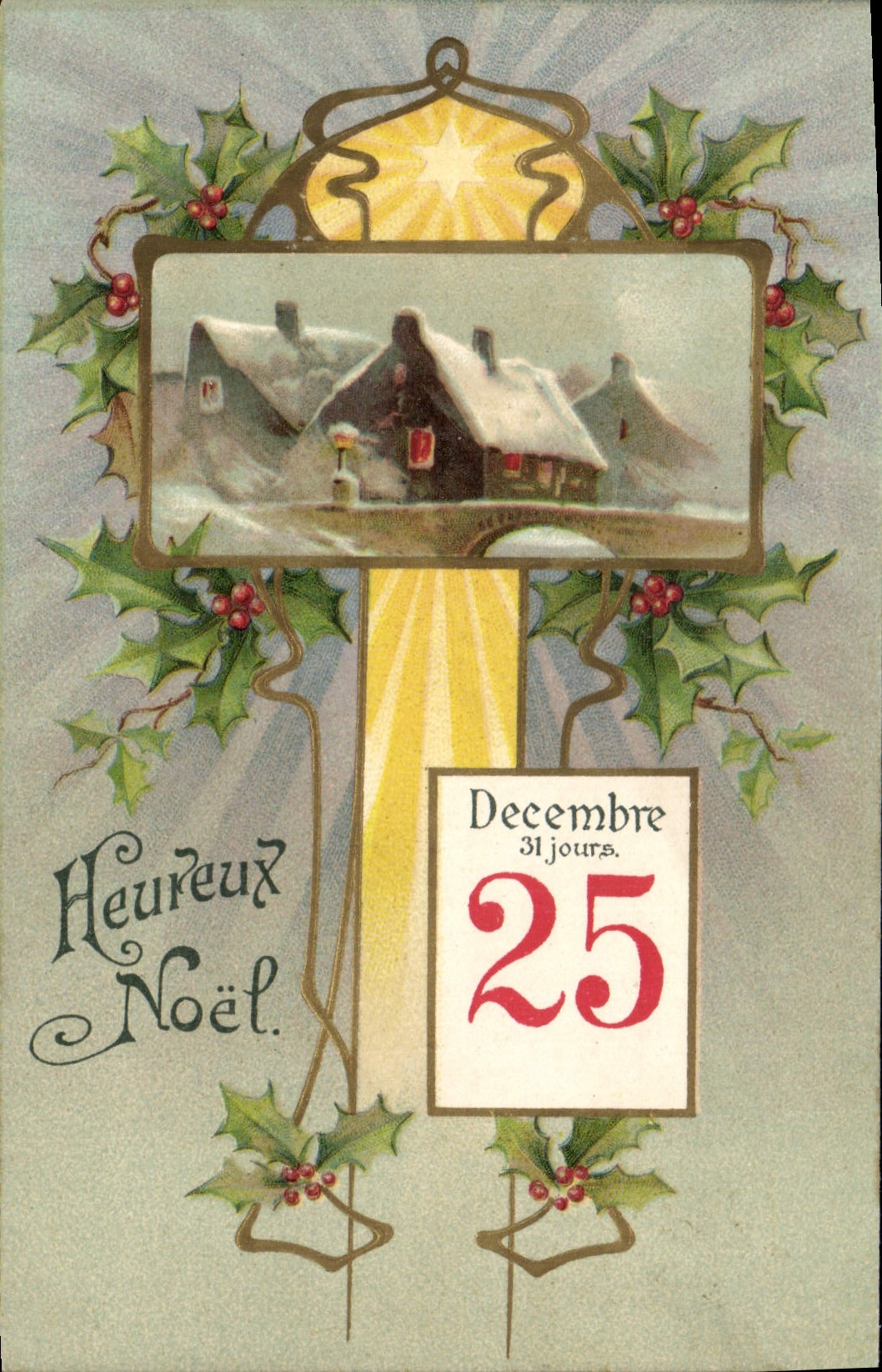 CPA Fantaisie Fleurs Noel