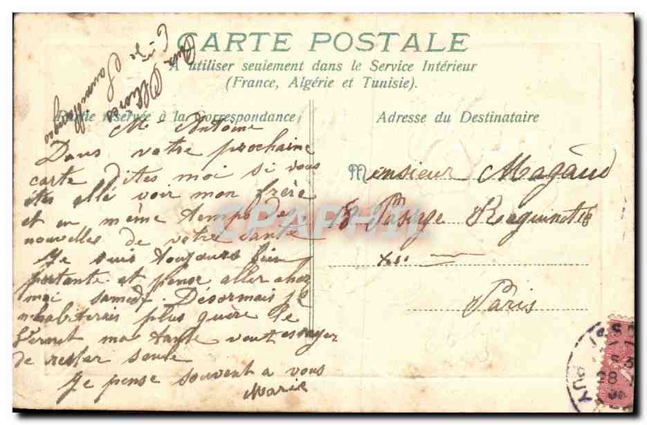 CPA Fantaisie Fleurs  — Verso