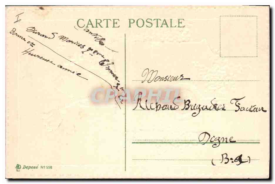 CPA Fantaisie Fleurs  — Verso