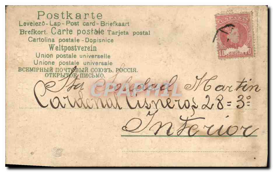 CPA Fantaisie Fleurs  — Verso