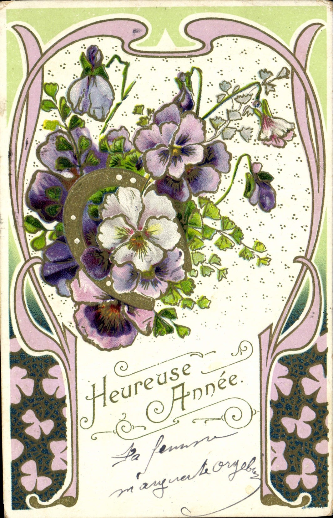 Fleurs de pensées — Heureuse Année — éditeur non visible