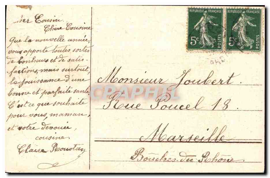 CPA Fantaisie Fleurs  — Verso