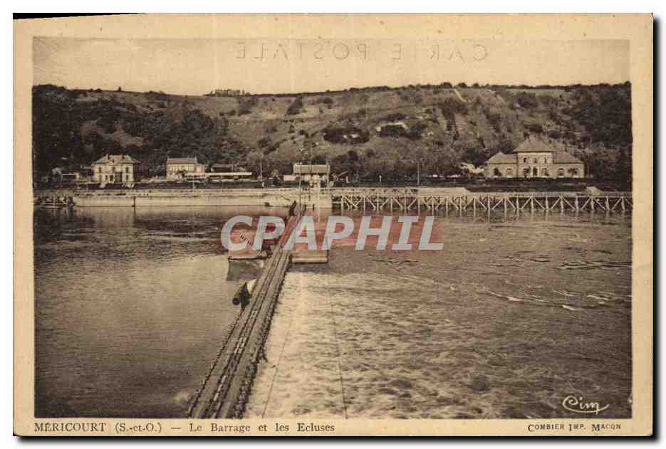 CPA Electricite Mericourt Le barrage et les ecluses