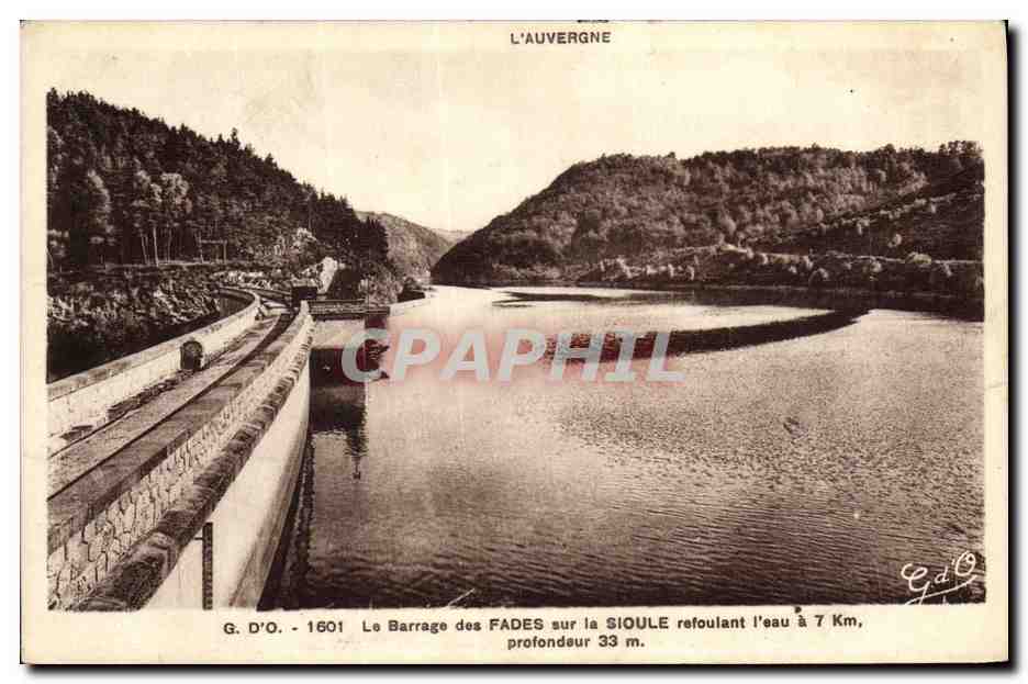 CPA Electricite Le barrage des Fades sur la Sioule 