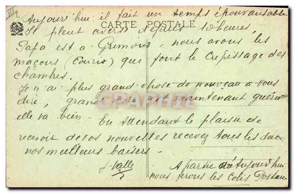 Viscomtat — Usine hydroélectrique — éditeur Samphill, N° 15372 — Verso