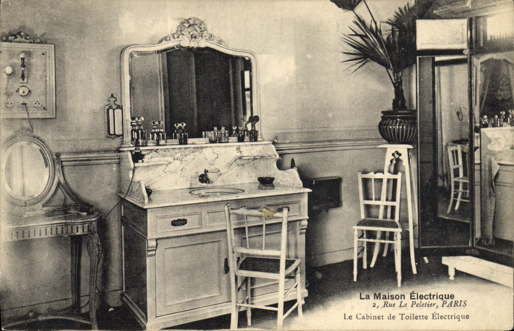 Cabinet de Toilette Électrique — La Maison Électrique, 2, Rue Le Peletier, PARIS