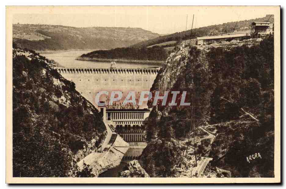 CPA Electricite Vallee de la Truyere Le barrage de Sarrans