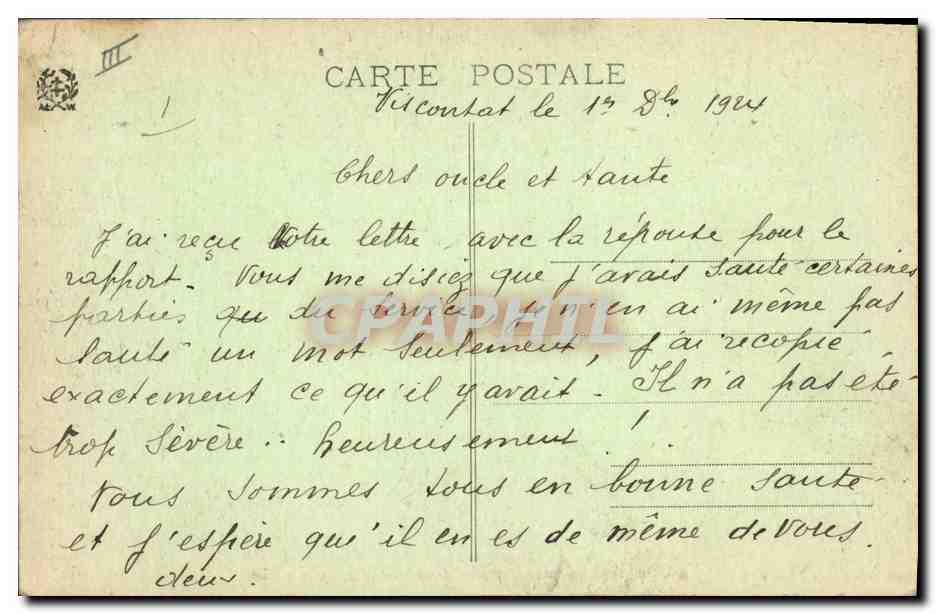 CPA Electricite Viscomtat Usine hydro electrique — Verso