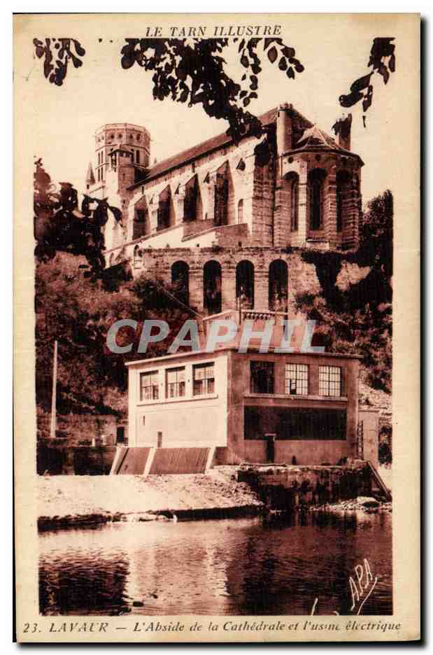 CPA Electricite Lavaur L'abside de la cathedrale et l'usine electrique