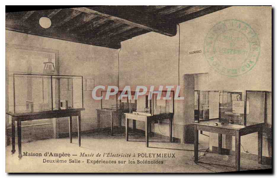 Maison d'Ampère — Musée de l'Électricité à POLEYMIEUX — Deuxième Salle - Expériences sur les Solénoïdes