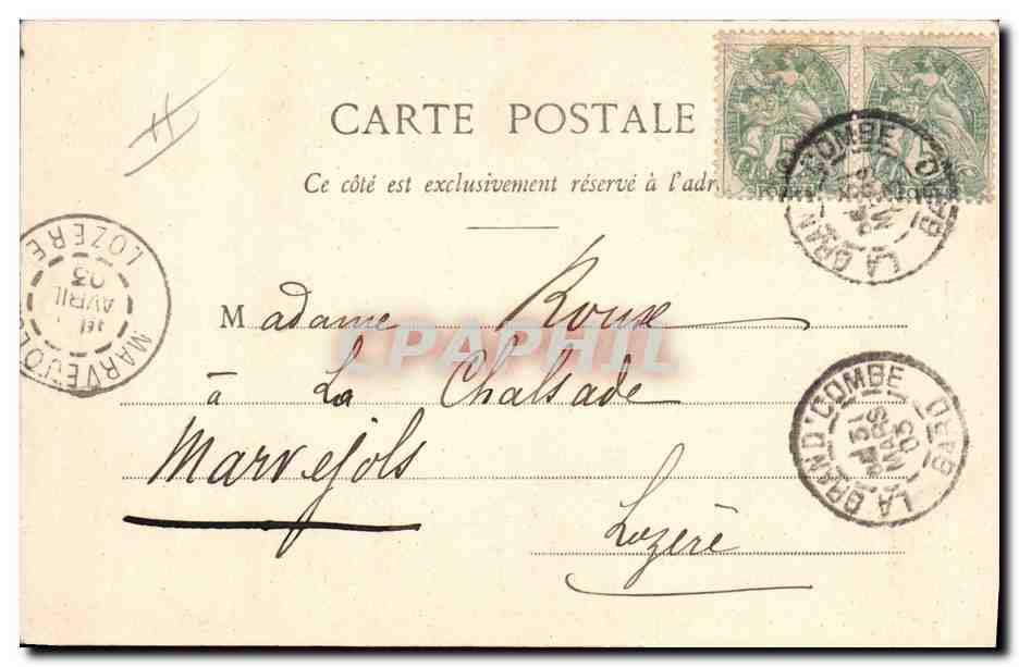 Jeune fille à marier — Avril 1 — Phototypie A. Borgnond & Cie, Nîmes — Achterkant