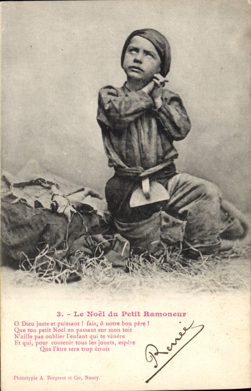 CPA Fantaisie Enfant Le Noel du Petit Ramoneur