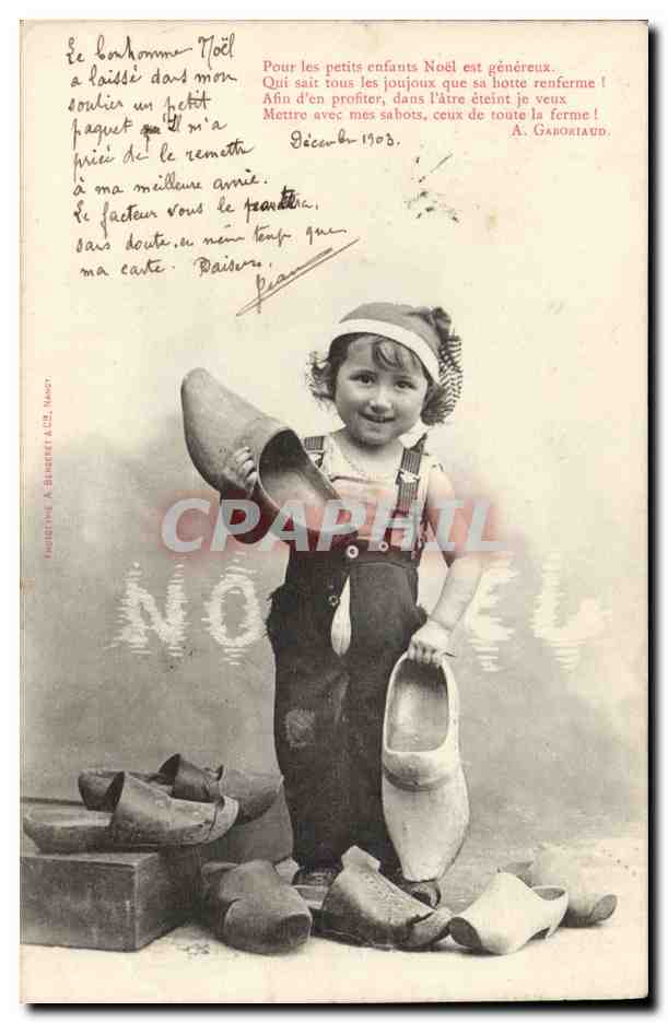 CPA Fantaisie Enfant Sabots