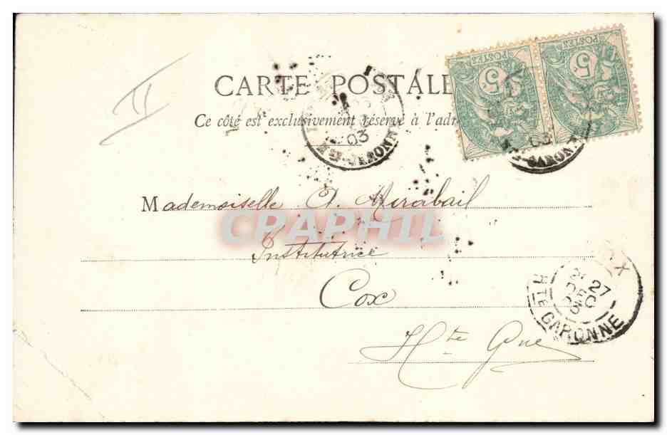CPA Fantaisie Enfant Sabots — Verso