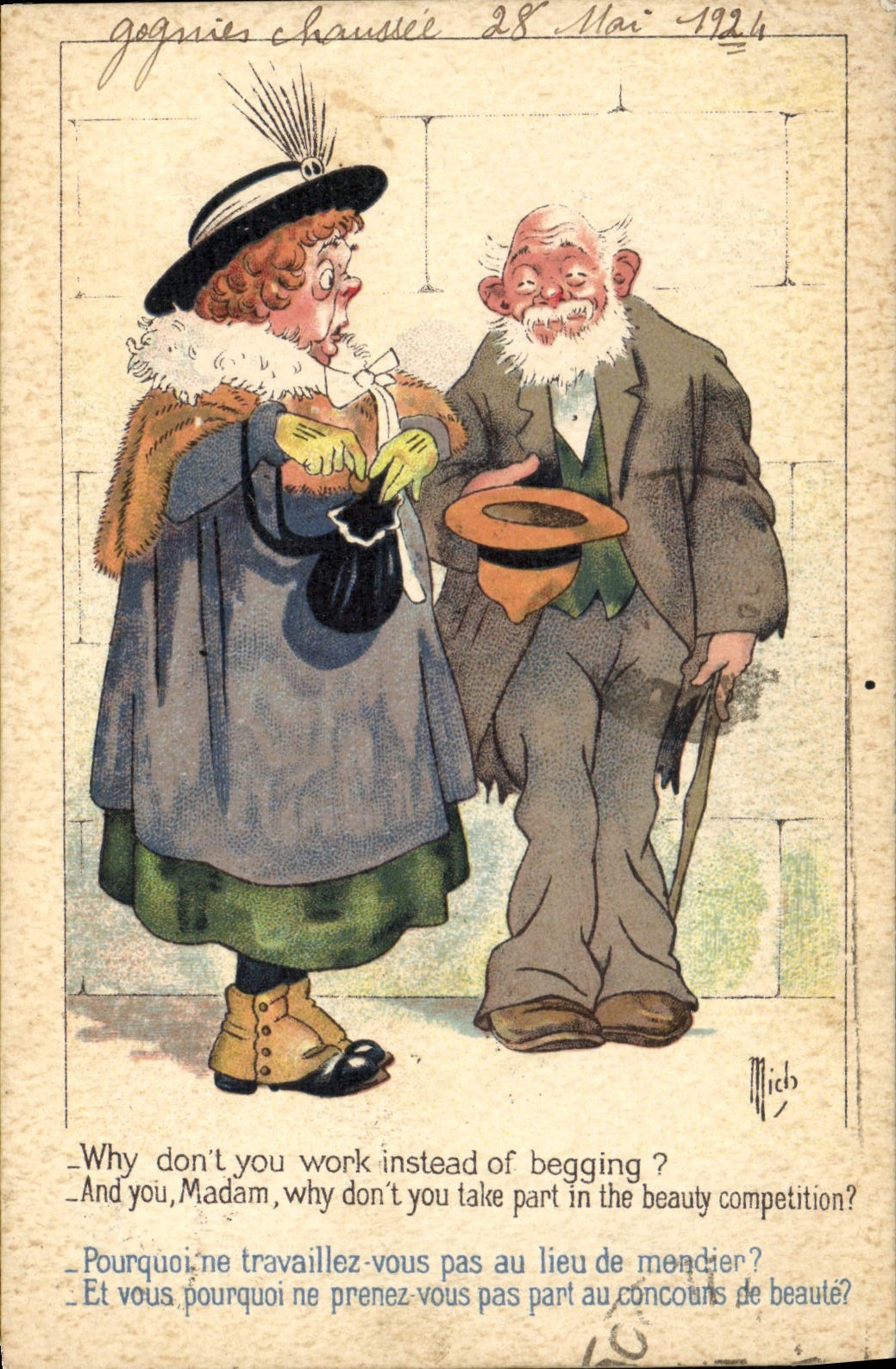 CPA Fantaisie Illustrateur Mich Couple