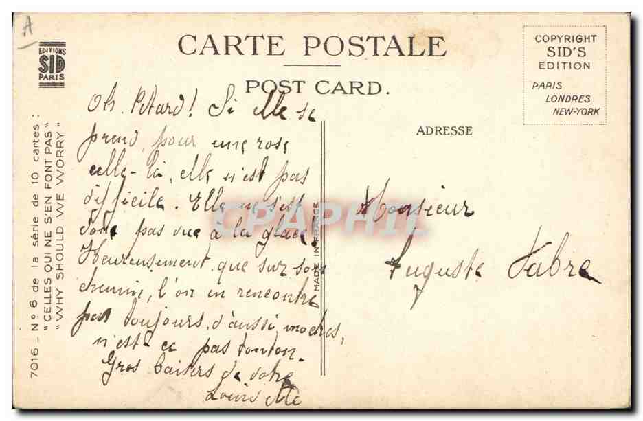 La Dame et l'Agent — 'Qui s'y frotte, s'y pique!' — Éditions SID'S, n°7016 — Reverso