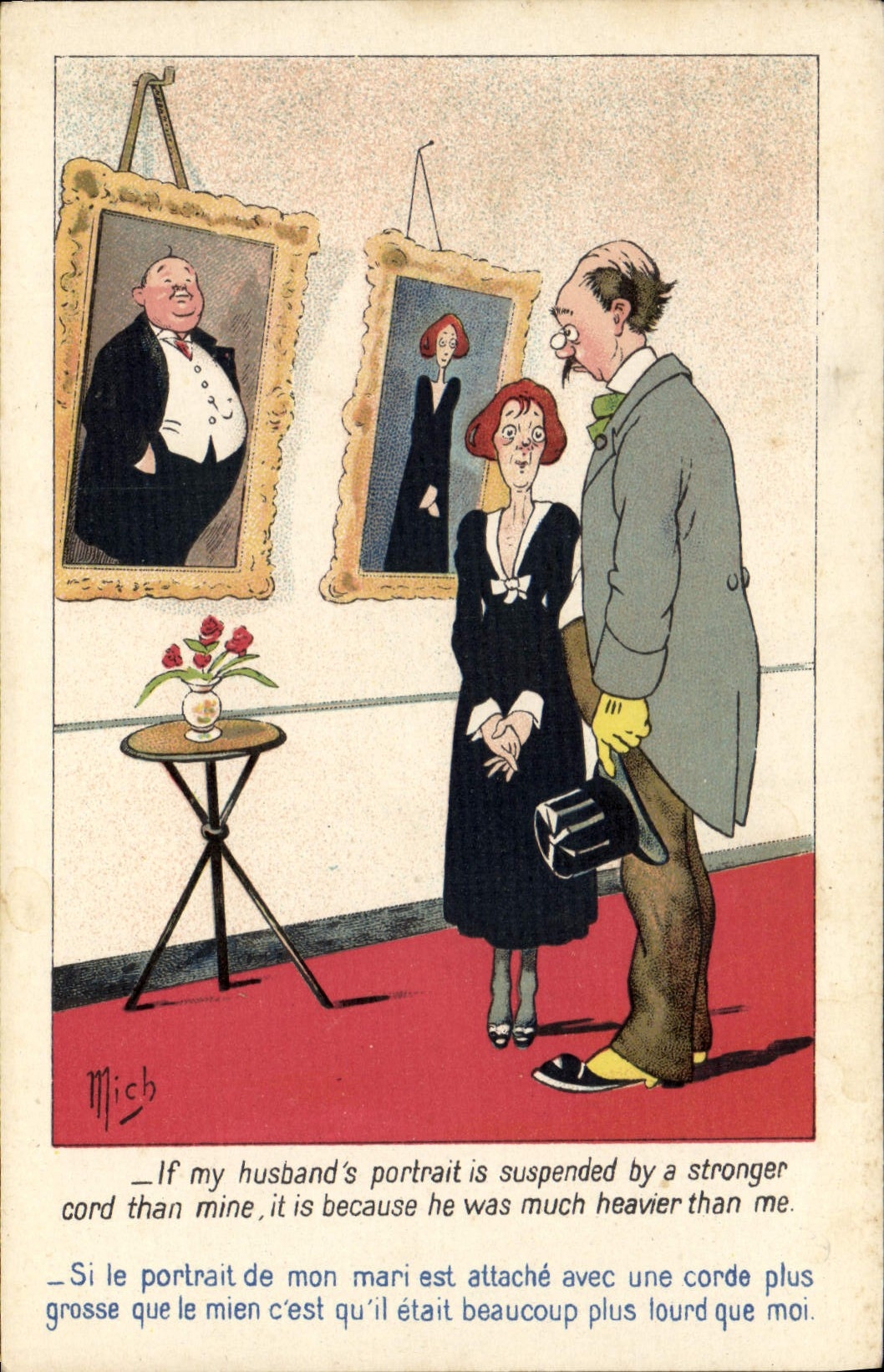 CPA Fantaisie Illustrateur Mich Tableaux 