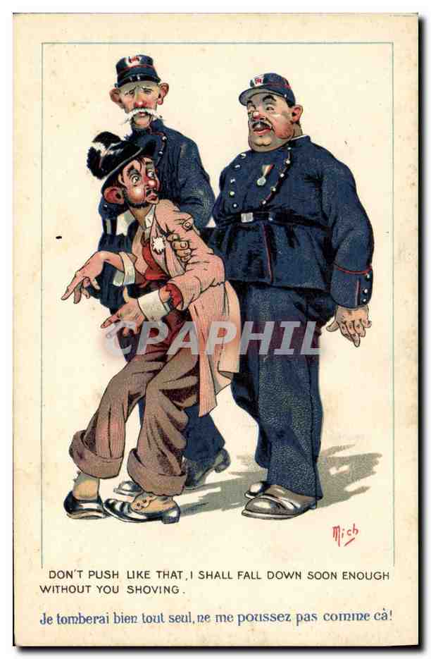 CPA Fantaisie Illustrateur Mich Police Policier
