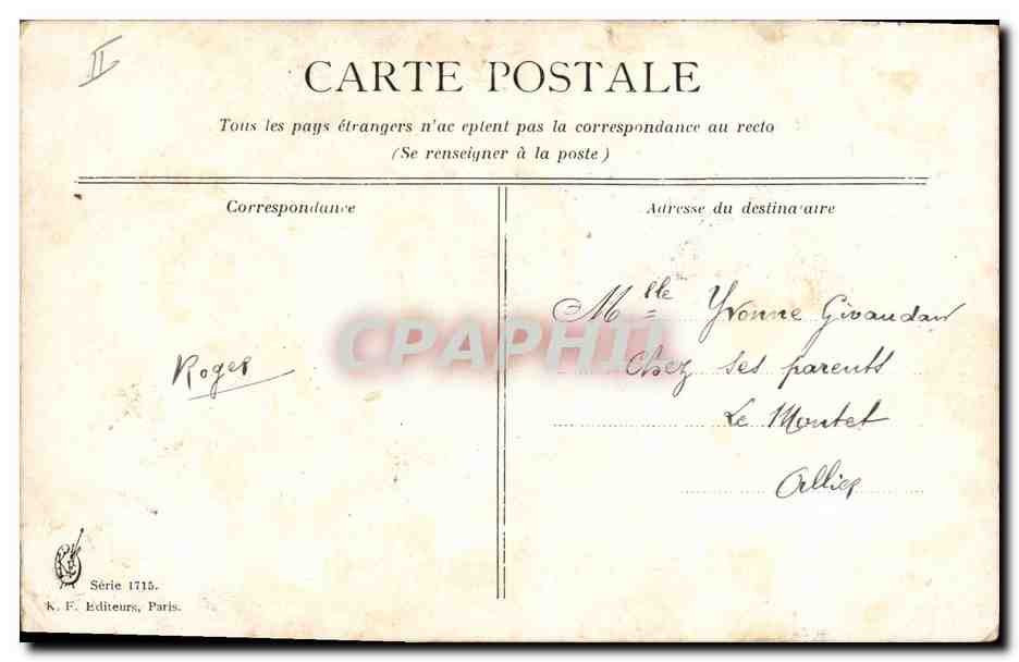CPA Fantaisie Fleurs  — Verso