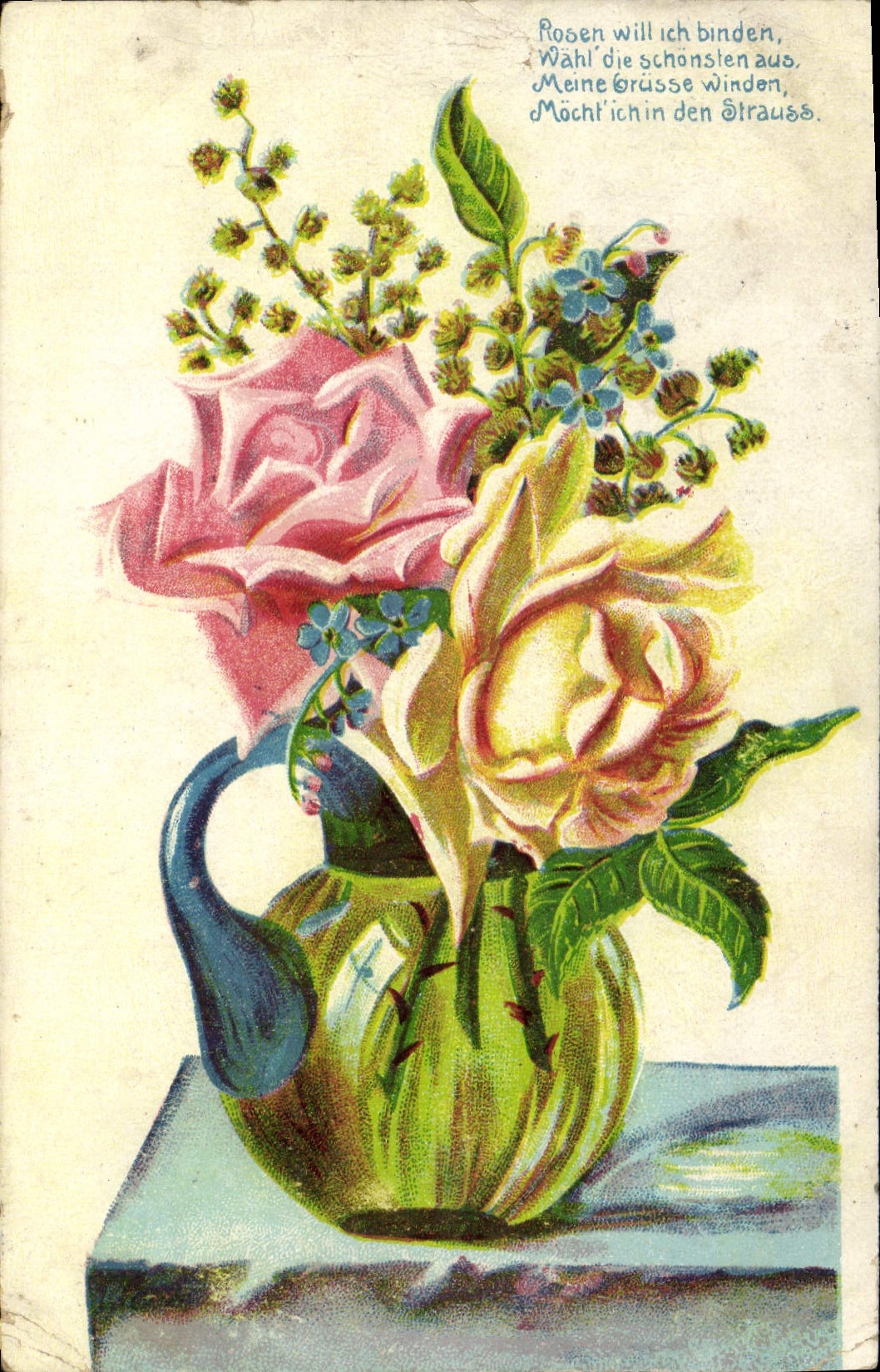 CPA Fantaisie Fleurs 