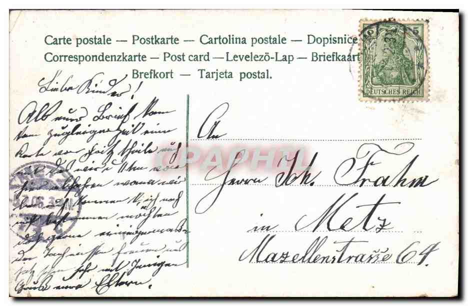 CPA Fantaisie Fleurs  — Rückseite
