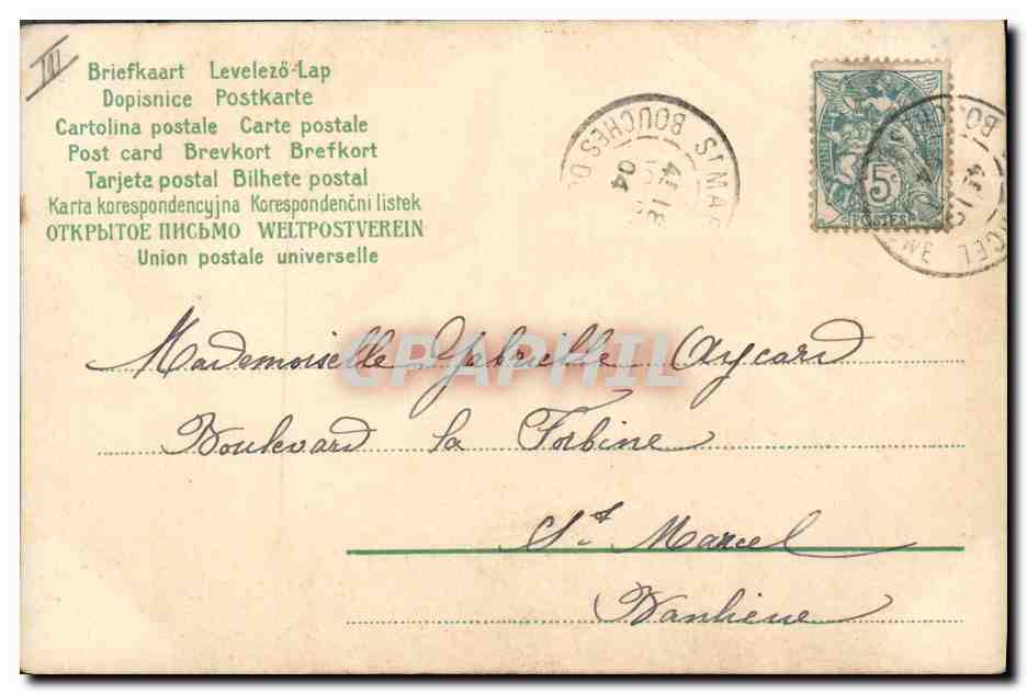 CPA Fantaisie Fleurs  — Verso