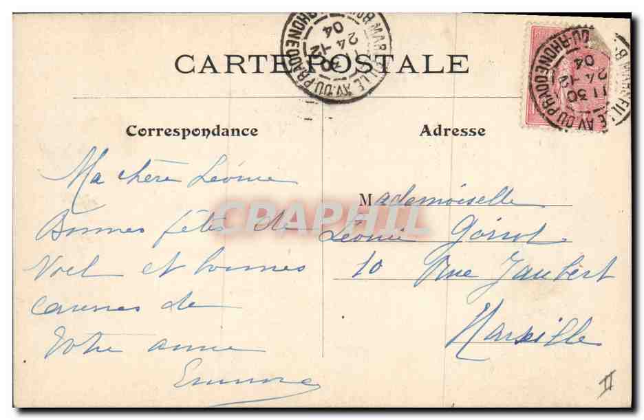 CPA Fantaisie Fleurs  — Rückseite