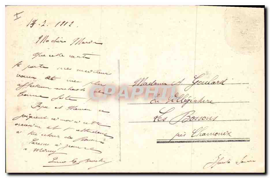CPA Fantaisie Fleurs  — Rückseite