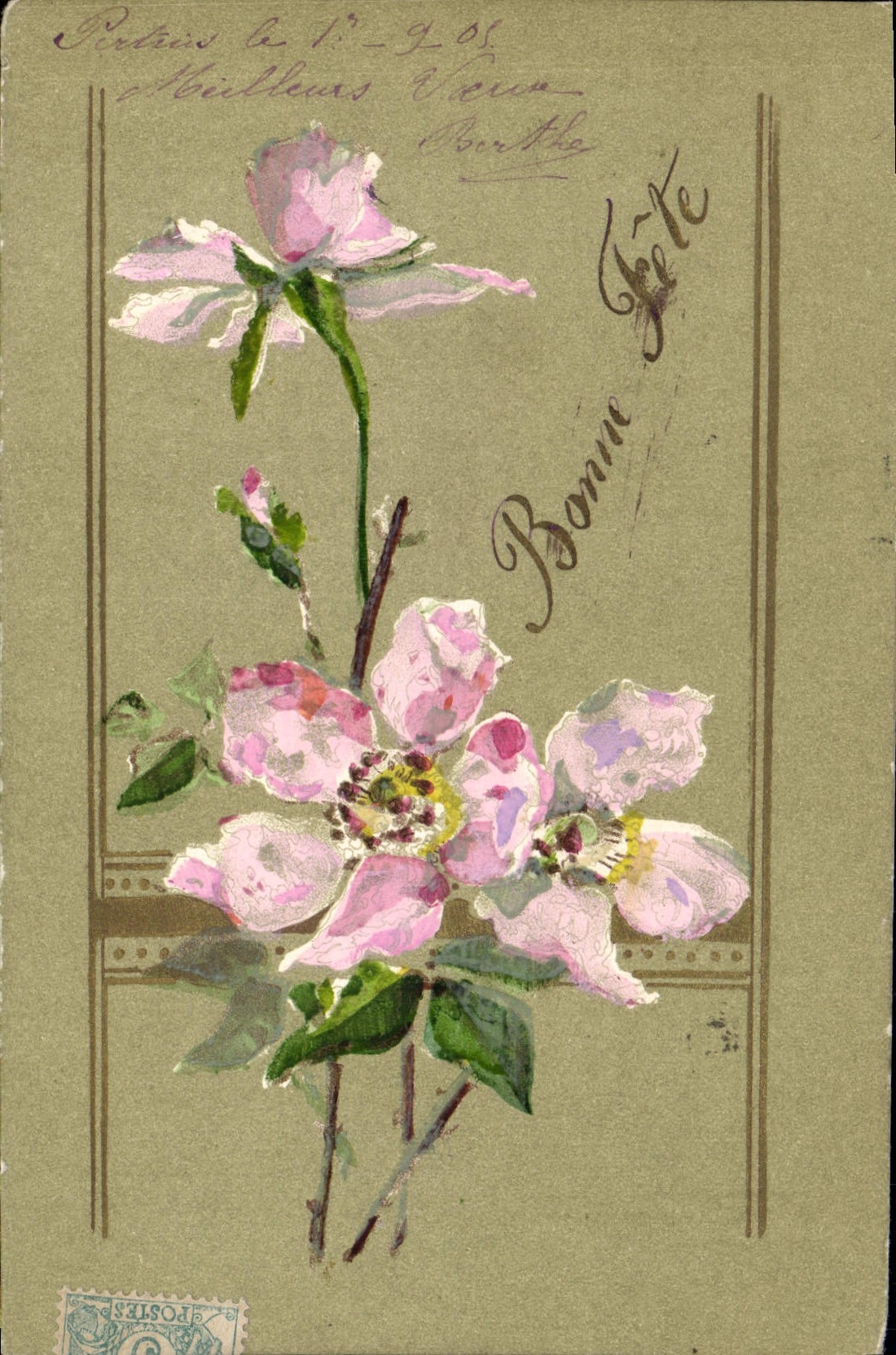 CPA Fantaisie Fleurs 