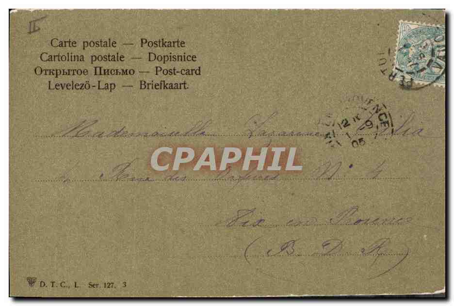 CPA Fantaisie Fleurs  — Rückseite