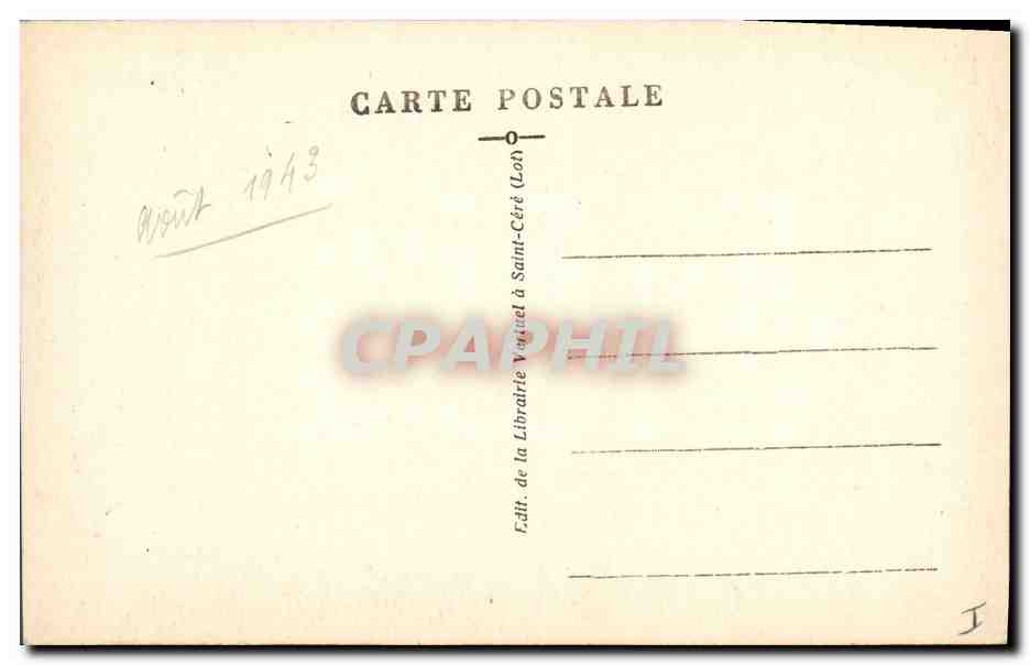 CPA Le vieux Quercy Tombeau de Galliot de Genouillac dans l'eglise d'Assier  — Rückseite
