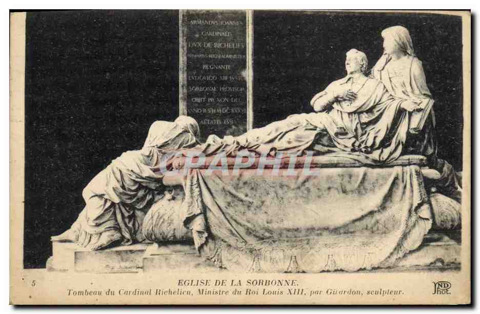 CPA Eglise de la Sorbonne Paris Tombeau du cardinal de Richelieu Ministre du roi Louis XIII 