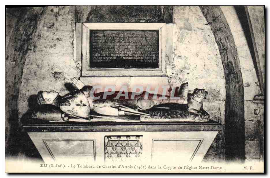 CPA Eu Le tombeau de Charles d'Artois dans la crypte de l'eglise Notre Dame 