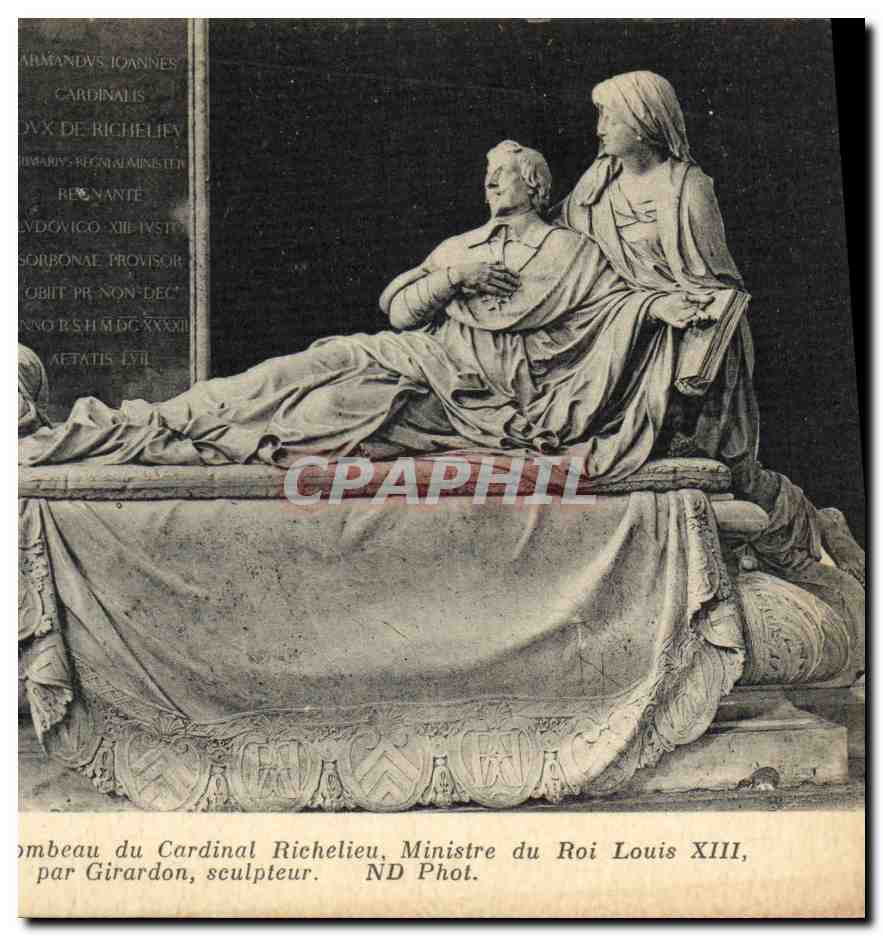 CPA Paris Eglise de la Sorbonne Tombeau du cardinal Richelieu Ministre du roi Louis XIII 