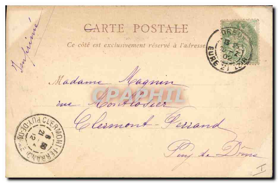 CPA Dreux Chapelle St Louis Tombeau de la princesse Marie d'Orleans — Rückseite