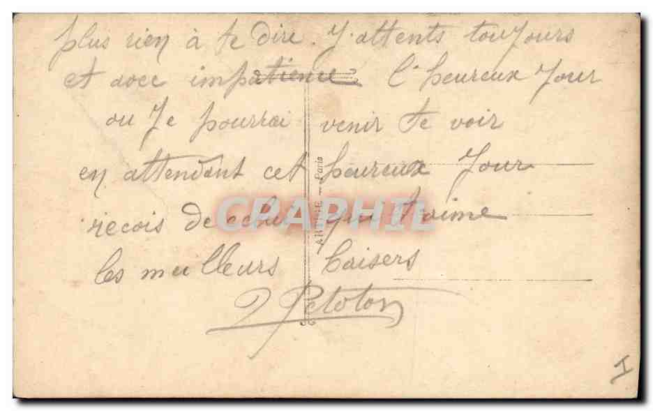 CPA Militaria Chasseurs alpins  — Rückseite