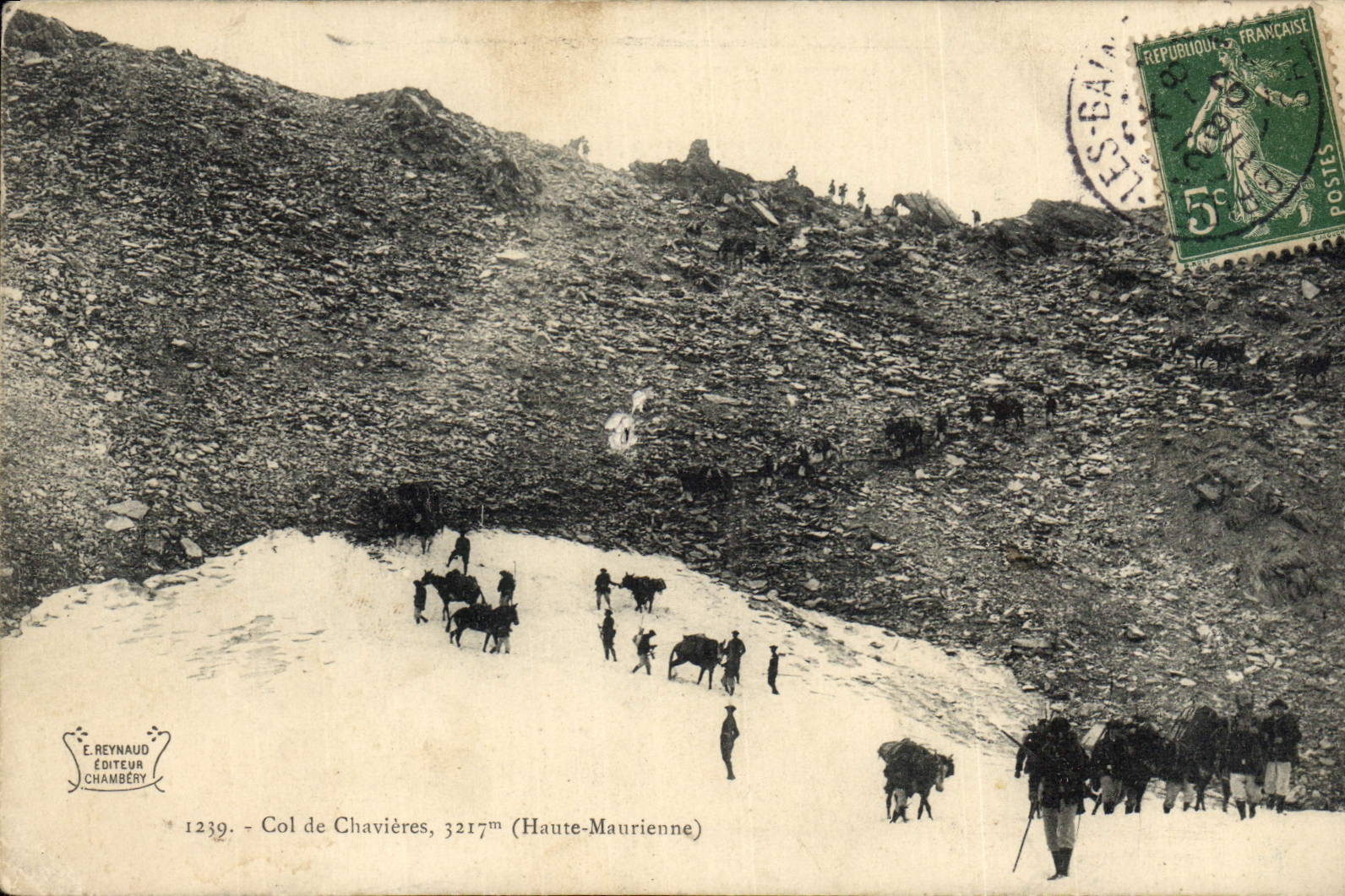 Col de Chavières, 3217m — Haute-Maurienne — E. Reynaud, Éditeur, Chambéry, n°1239