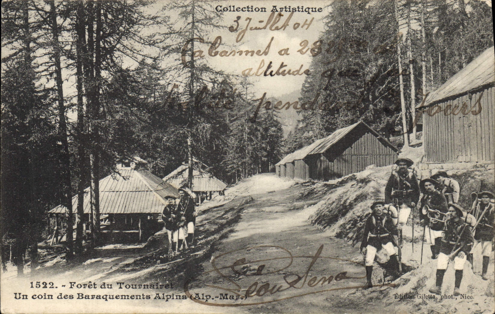 Forêt du Tournairet — Un coin des Baraquements Alpins (Alp.-Mar.) — Édition Gilettà, phot. Nice