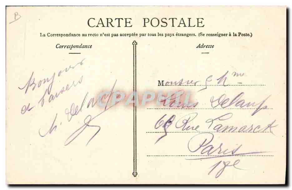 CPA Militaria Groupe de Chasseurs alpins en manoeuvres — Rückseite