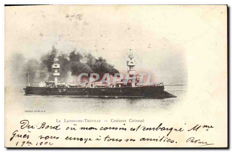 CPA Bateau La Latouche Treville Croiseur cuirasse