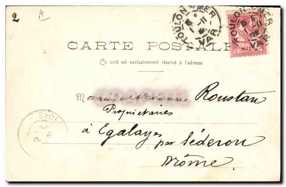CPA Bateau La Latouche Treville Croiseur cuirasse — Verso