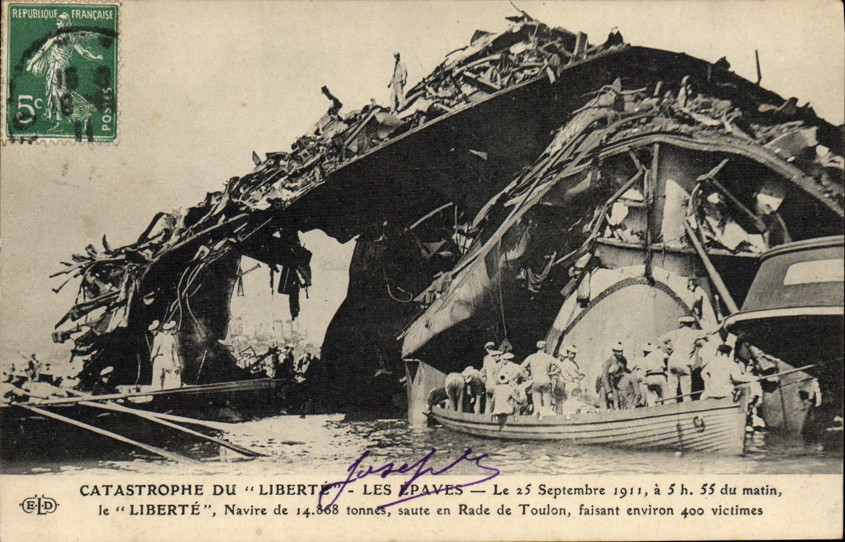 Catastrophe du "Liberté" — Les épaves — Éditeur E.D. n° 148