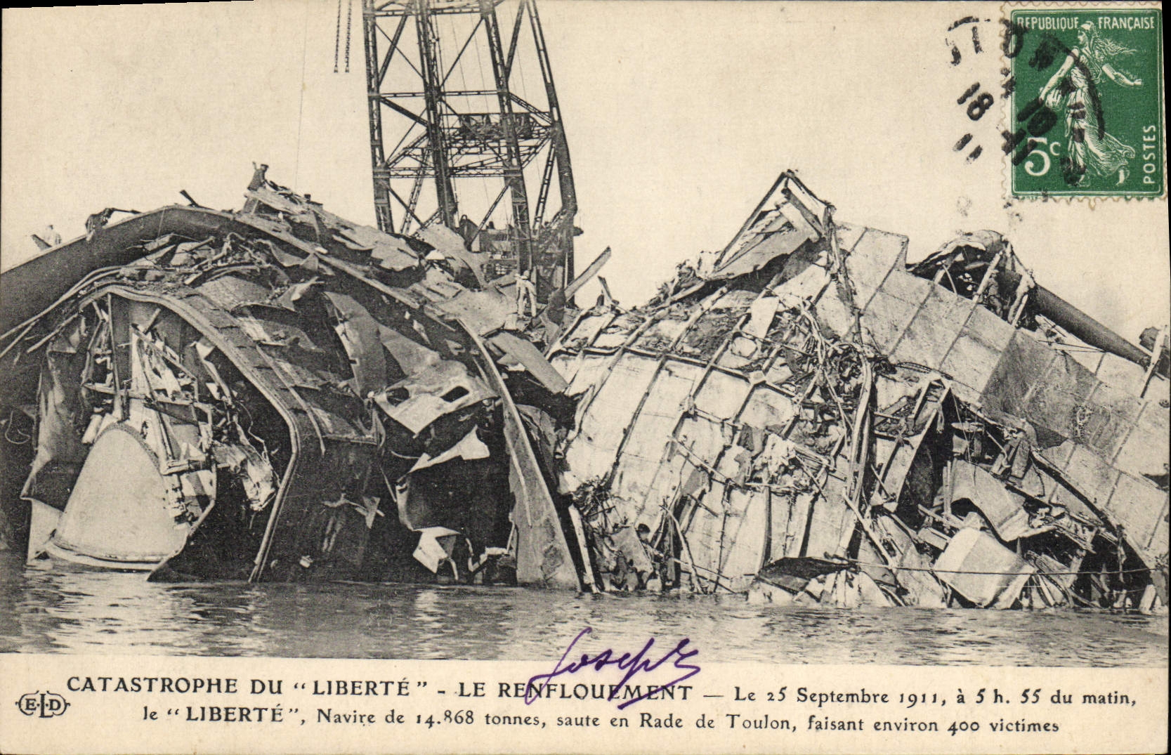 Catastrophe du "Liberté" — Le renflouement — Éditeur E.D.P.